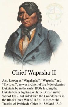 Chief Wapasha II Wapahasha Wapasha The Leaf Mdewakanton Dakota 1812 War Black Hawk War